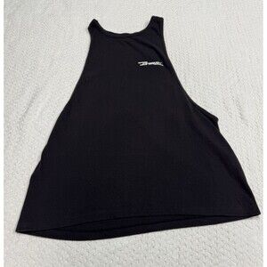 Vtg BREEZIN Black Tank Top No Size Tag Fits Men's XL Single Stitch Very Open